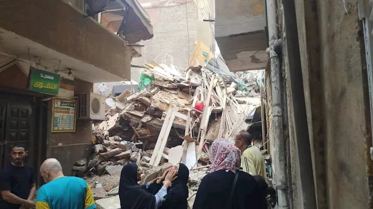 النيابة تتخذ إجراءات حيال عقار حدائق القبة المنهار