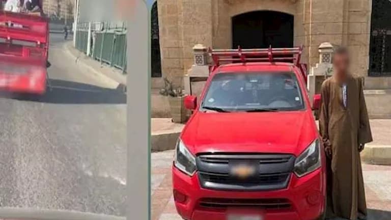 مطاردة سيدة بسبب أولوية المرور في القاهرة