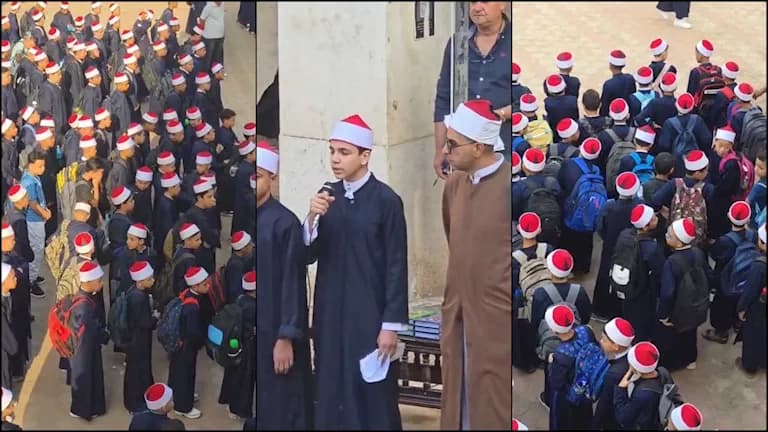 أجواء مميزة في بداية الدراسة بالأزهر بمحافظة المنوفية