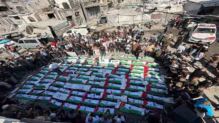 غزة تودع 106 شهداء بعد 3 سنوات