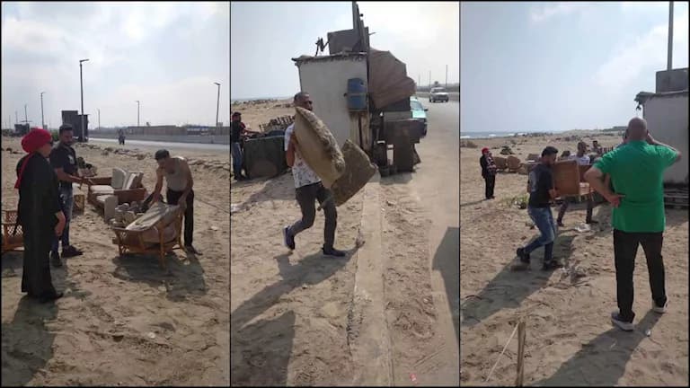 إزالة إشغالات على البحر ببورسعيد