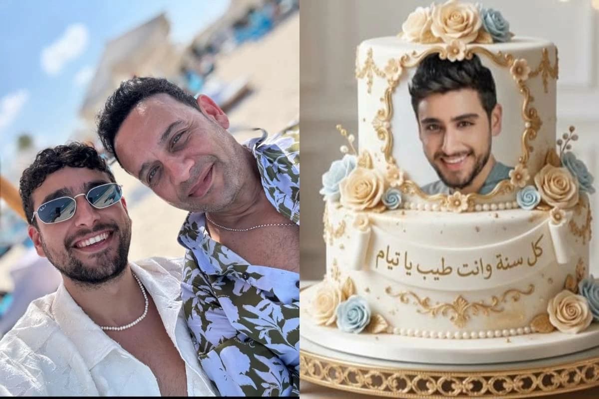 مصطفى قمر يمازح نجله في عيد ميلاده