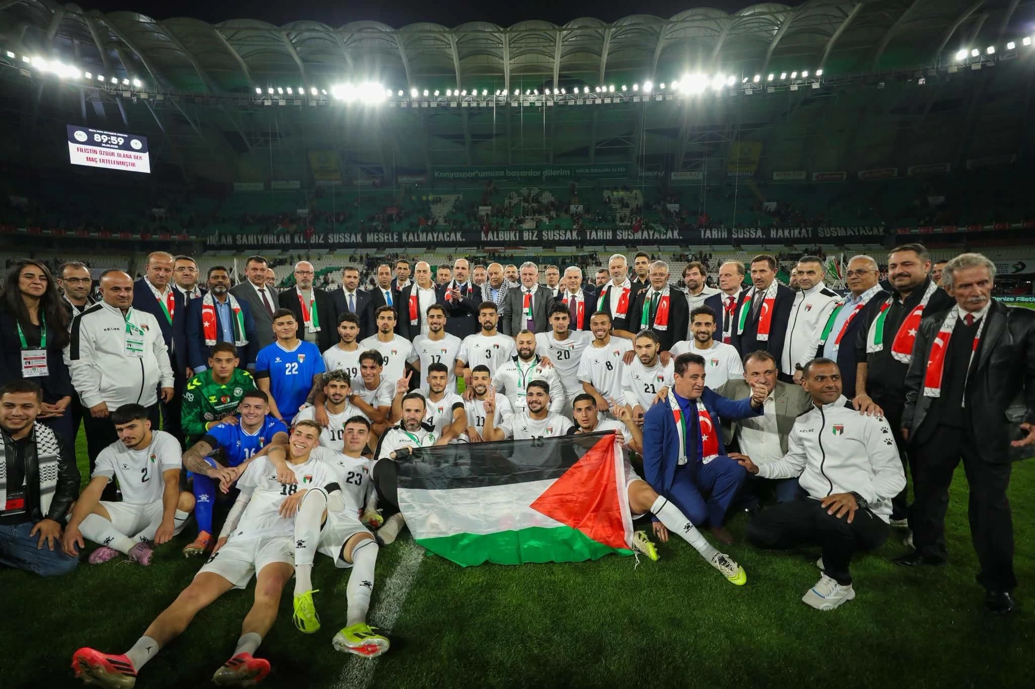 تاريخية توقف مباراة فلسطين وكونيا سبور قبل النهاية