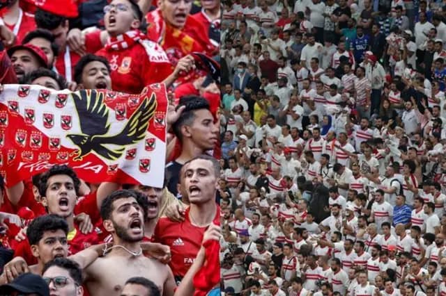 Al-Ahly fans gather at Cairo Stadium