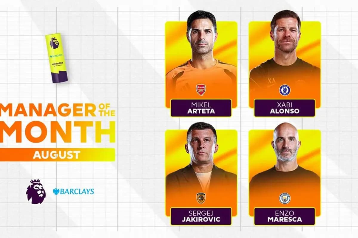 August Premier League Manager Nominees