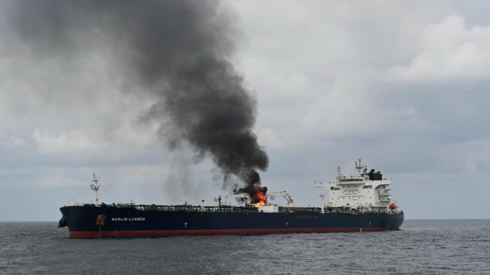 Two crew hurt by unknown projectile in Hormuz
