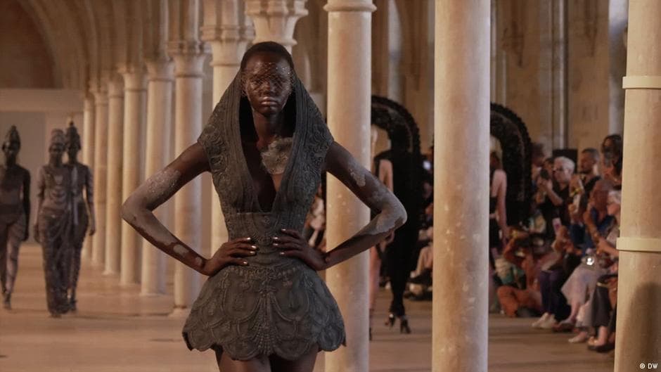 Supermodel Ajak Deng at Paris Fashion Week