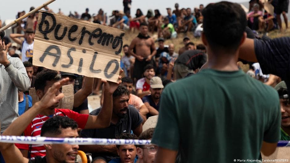 Ceuta migrants demand asylum