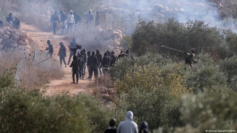 West Bank settlers confront European visitors