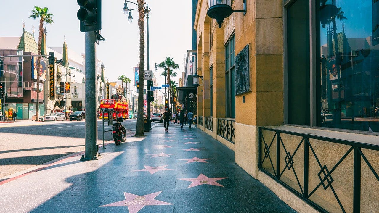 Hollywood Walk of Fame's Changing Brightness