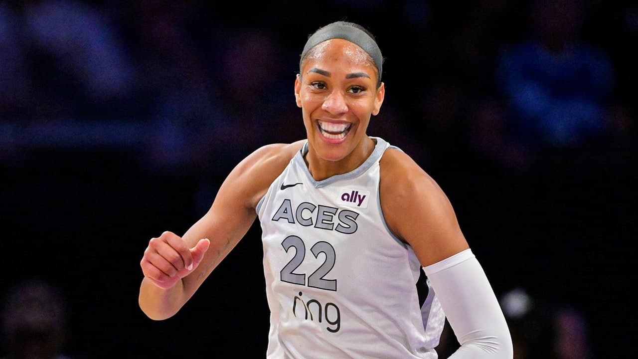 A'ja Wilson and Breanna Stewart near series sweep