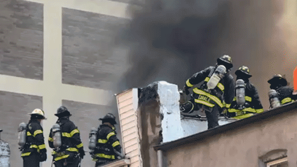 NYC 5-alarm fire injures firefighters