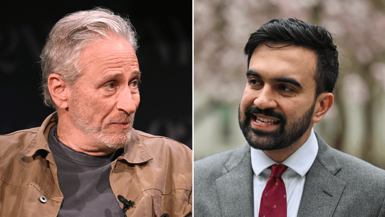 Jon Stewart questions Mamdani on prison and border views