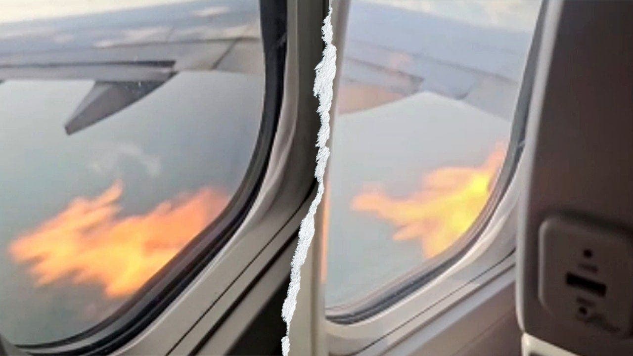 American Airlines flight makes emergency landing with flames