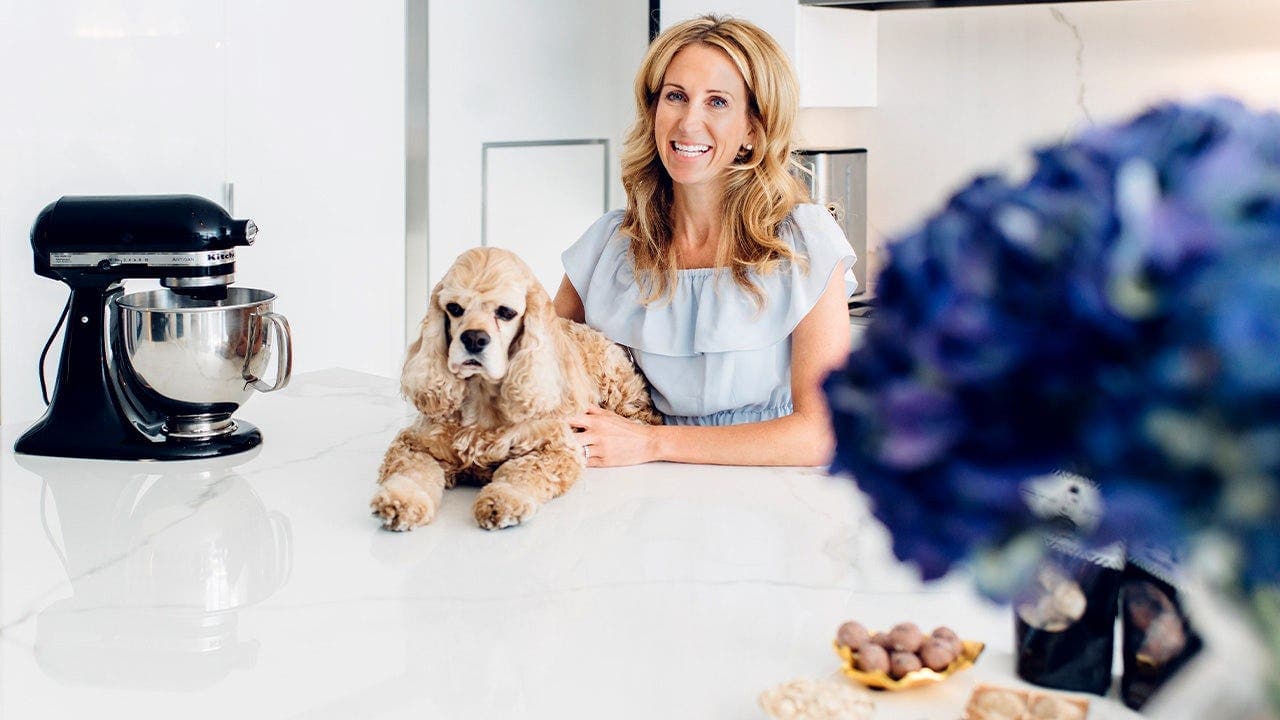 Founder consumes and packs her dog treats