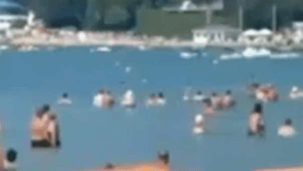 Russian beach chaos after alleged drone strike kills 7