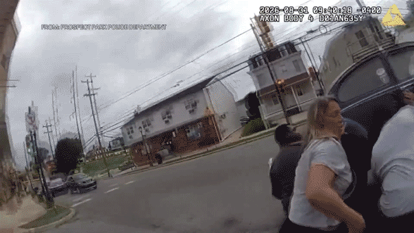 Bystanders and police free woman after e-bike crash