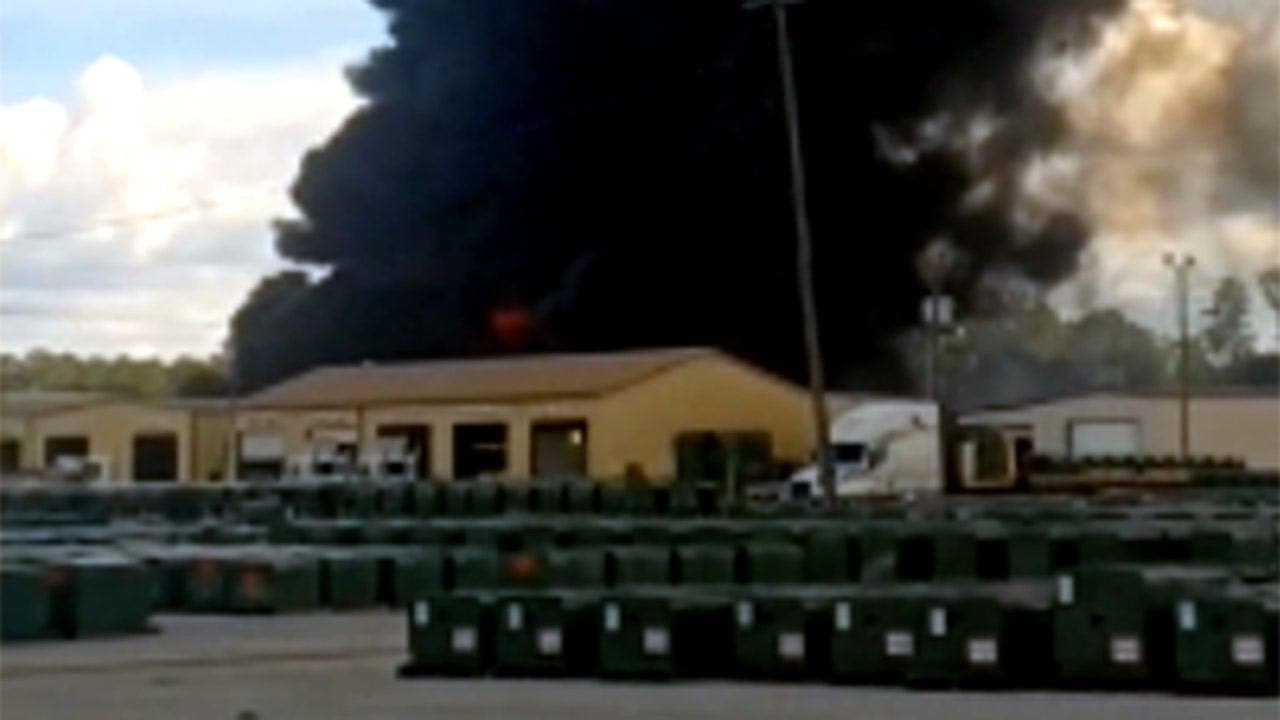Chemical blaze at Mississippi transformer plant