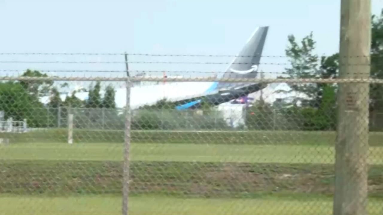 Amazon cargo plane overruns Miami runway