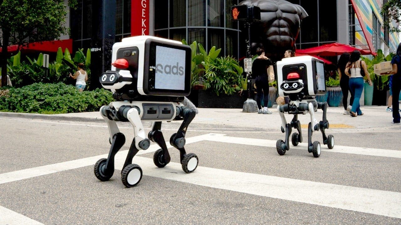 Robot dog may deliver packages and ads