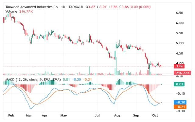 Takwem shares rise above support levels
