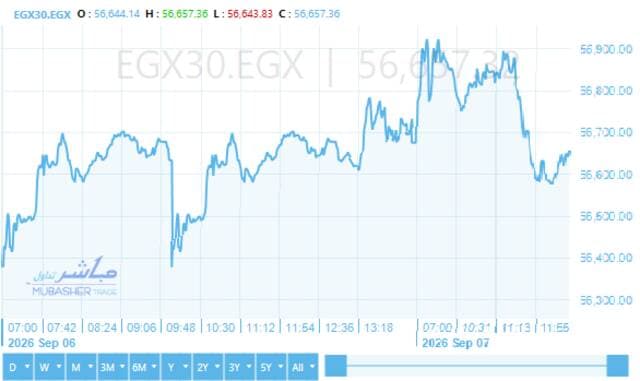 Egypt stocks diverge midday