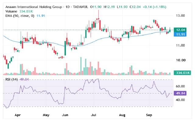 An'am Holding's share recovers above support