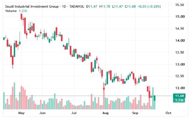 Saudi Group share tests support levels