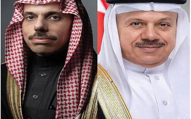 Bahrain and Saudi FMs on regional ties