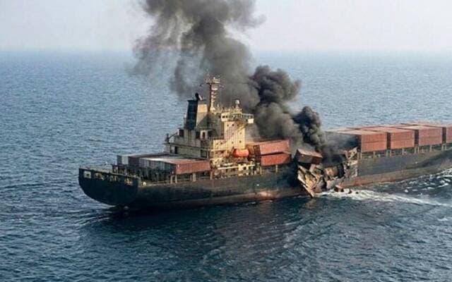 Unidentified projectiles strike ships in Hormuz