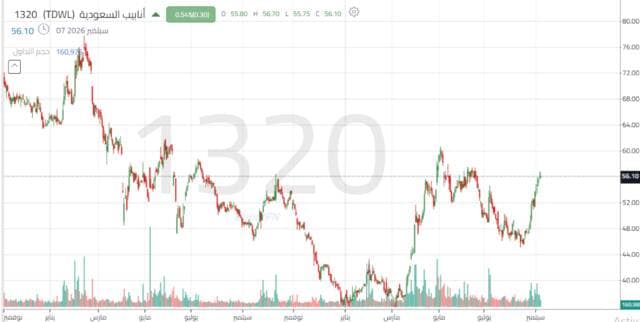 Saudi Pipes stock tests resistance