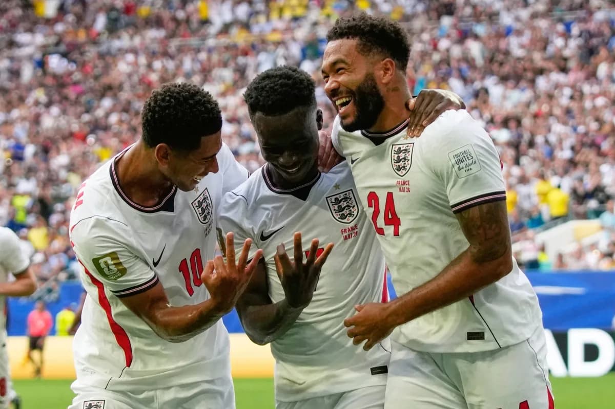 Saka is UK's fourth World Cup hat-trick scorer