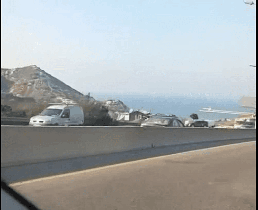 Car Drives Against Traffic on Shka-Beirut Road