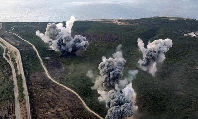 Massive explosion in the south
