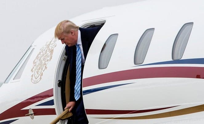 Trump's Plane Delayed Before Takeoff
