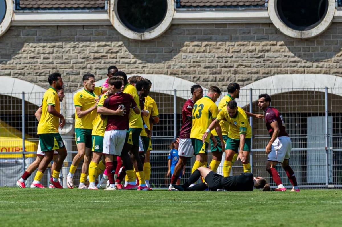 Hikma suffers concussion in on-field fall