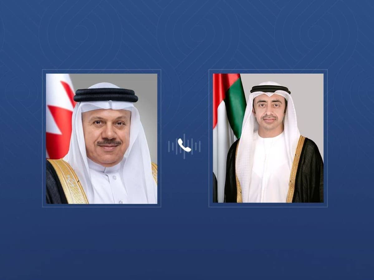 بن زايد وبحرينية يبحثان هاتفياً التطورات