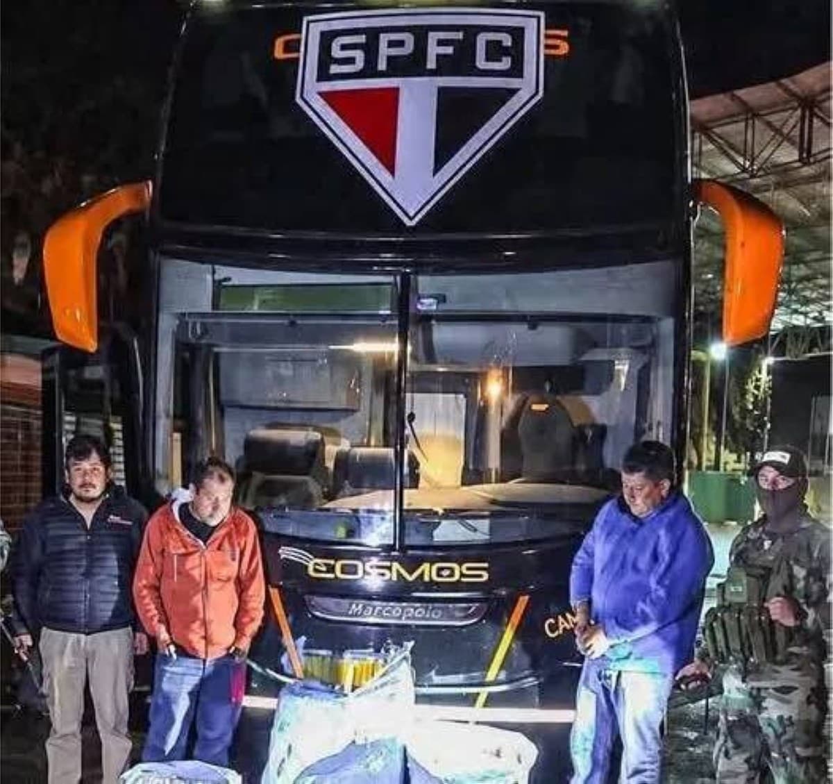 São Paulo bus used for drug smuggling