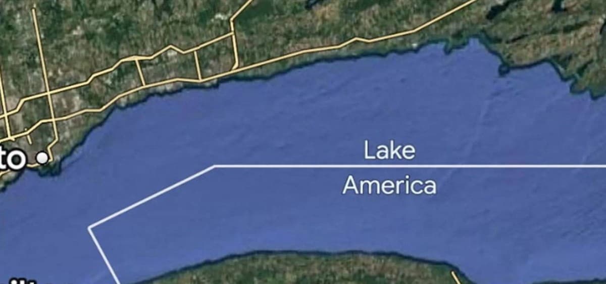 "Americas Lake" visible on Maps after Trump decision