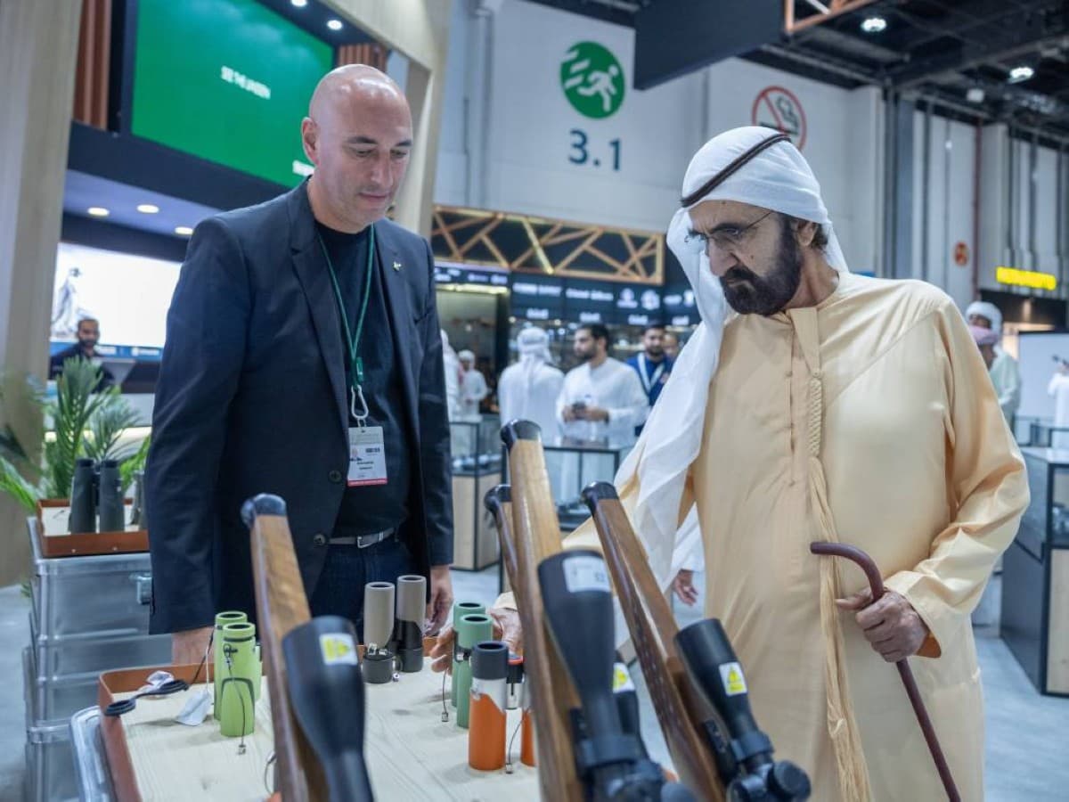 Mohammed bin Rashid At Abu Dhabi Hunting Show