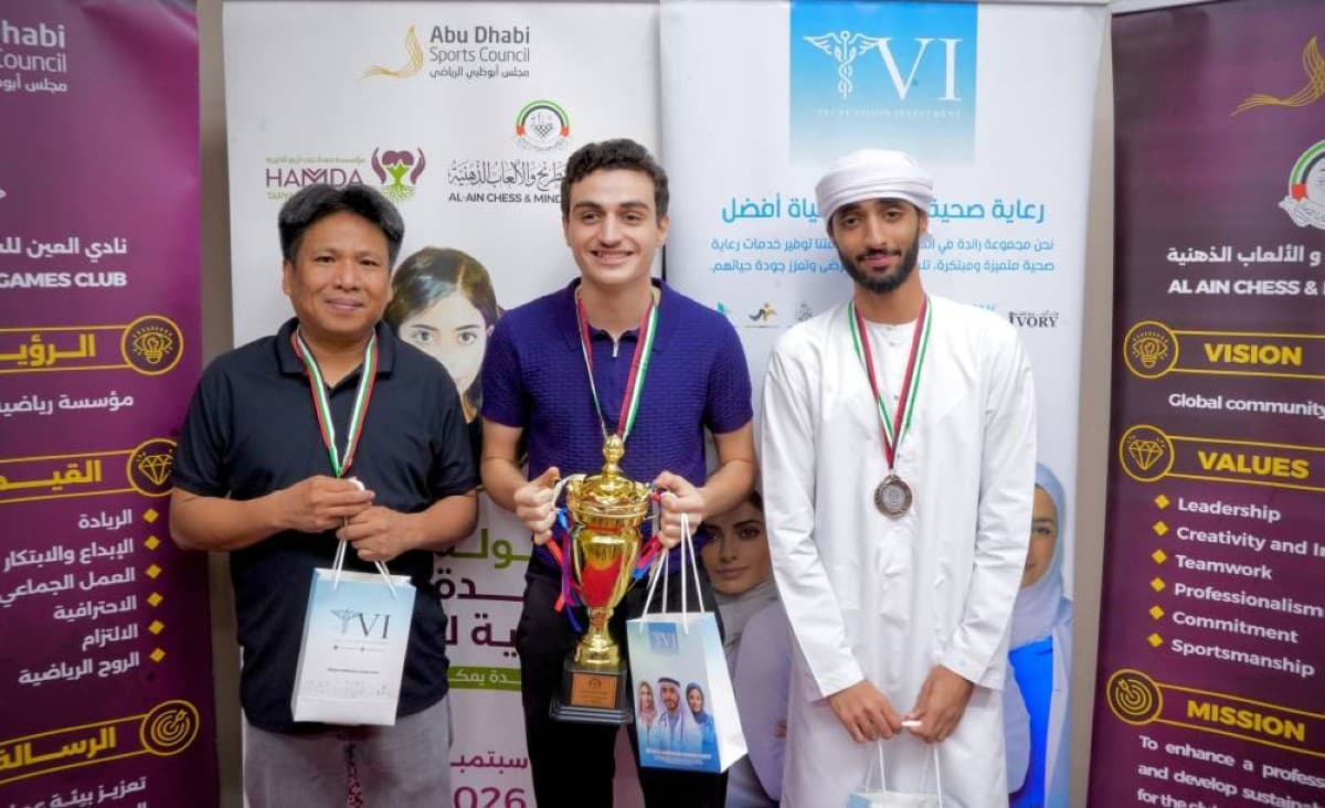 Ahmed Tarek takes charity chess win