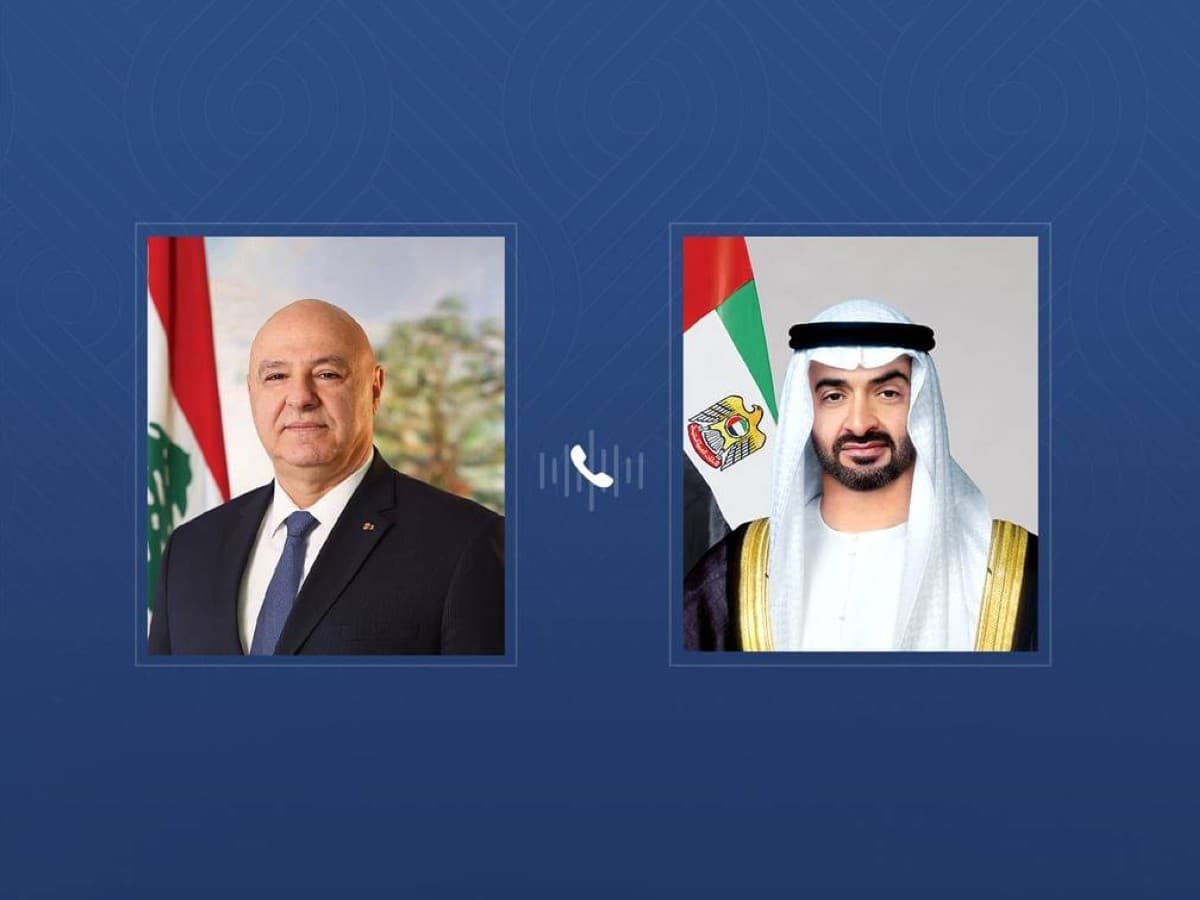 Lebanese president calls Mohammed bin Zayed