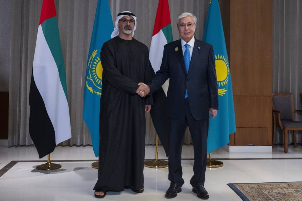 Abu Dhabi Crown Prince meets Kazakh President at BRICS