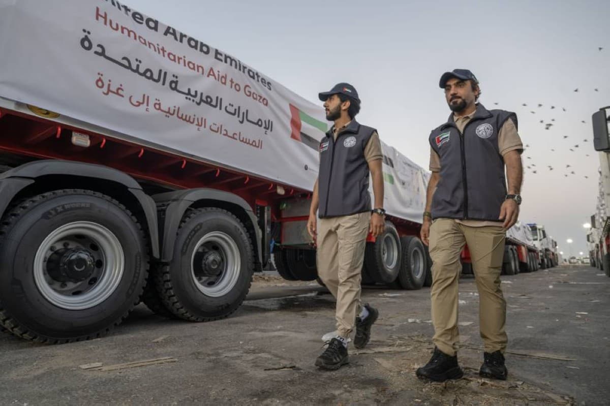 أربع قوافل إماراتية تصل إلى غزة بحمولة مساعدات