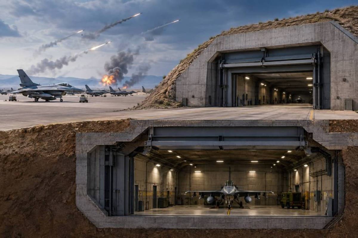 Reasons for burying planes in concrete