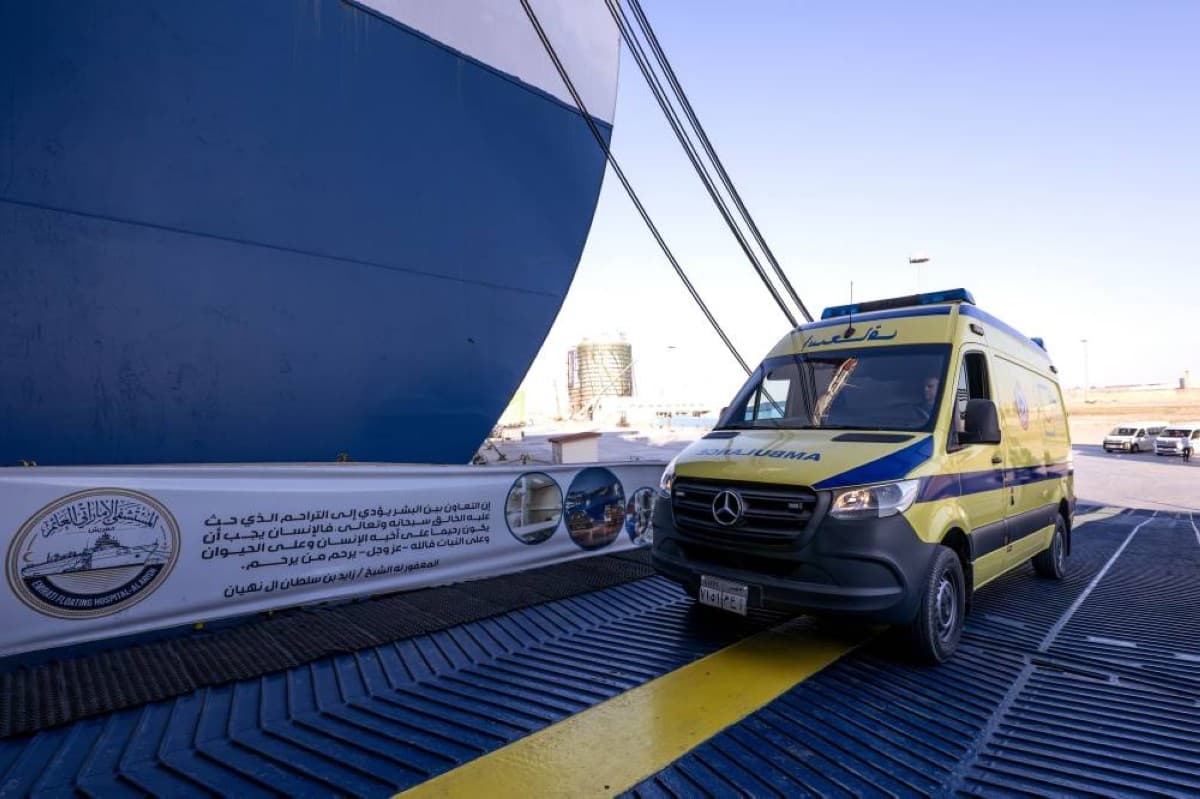 Floating hospital in Arish treats 12 Gaza cases