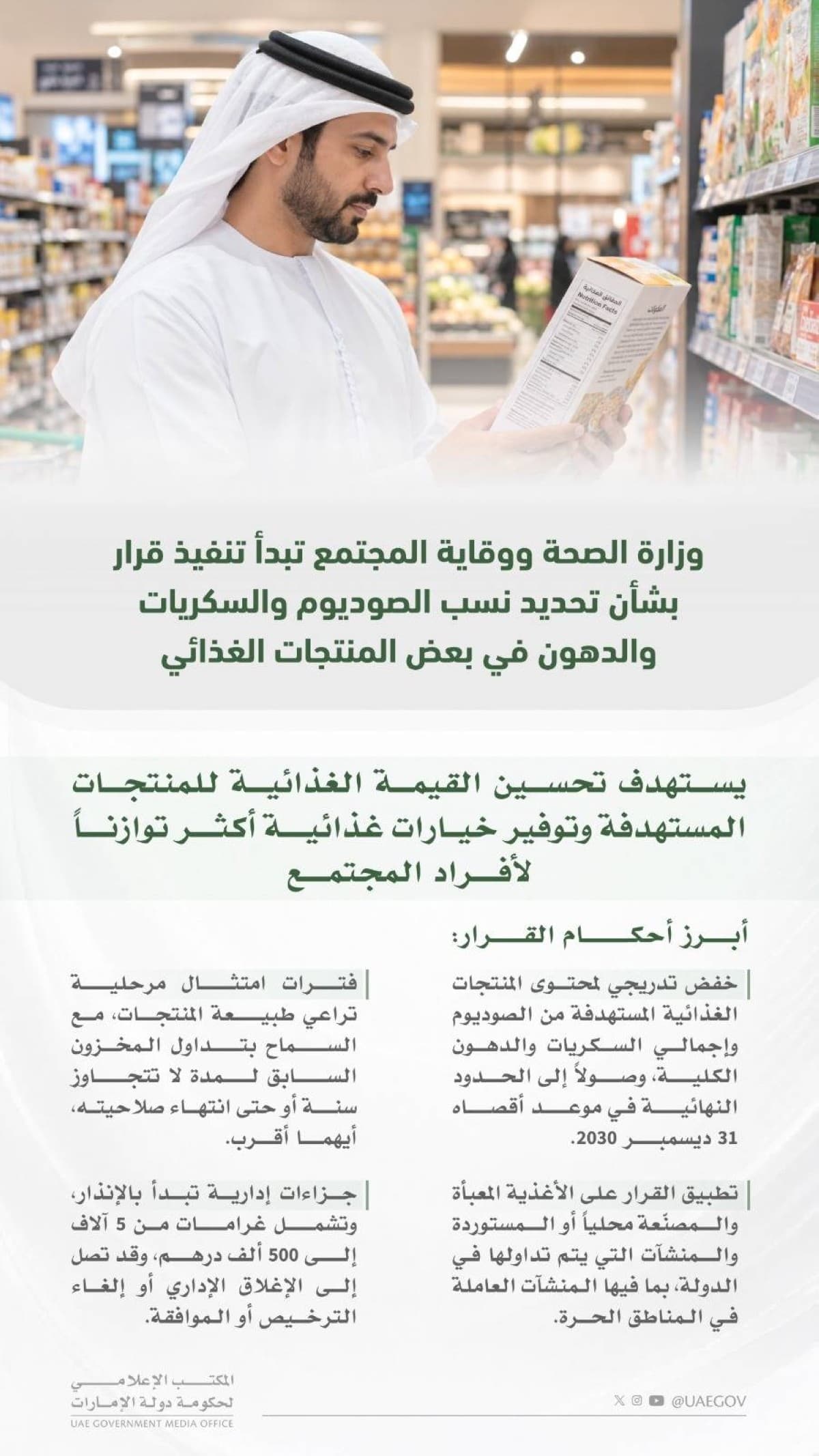 Health Ministry sets new food standards