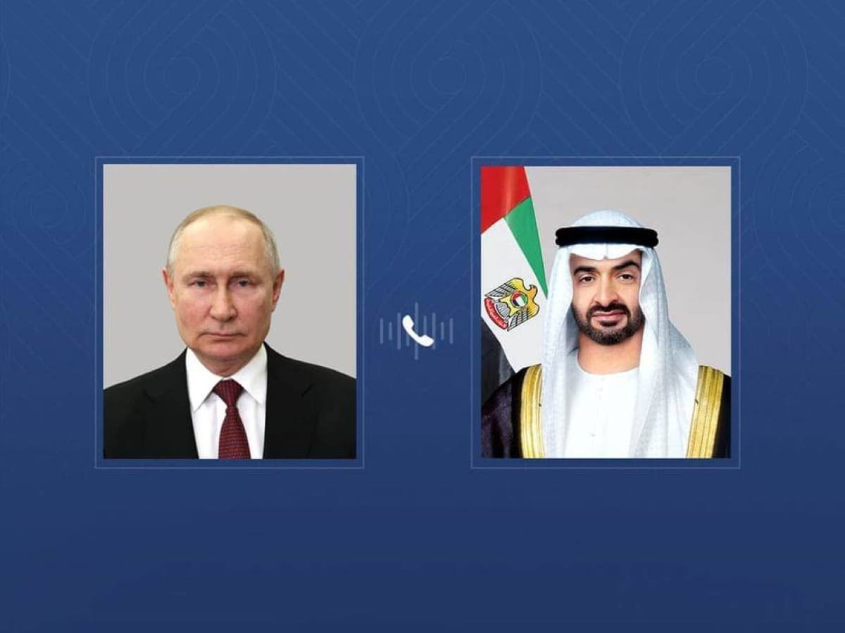 Mohammed bin Zayed and Putin discuss cooperation by phone