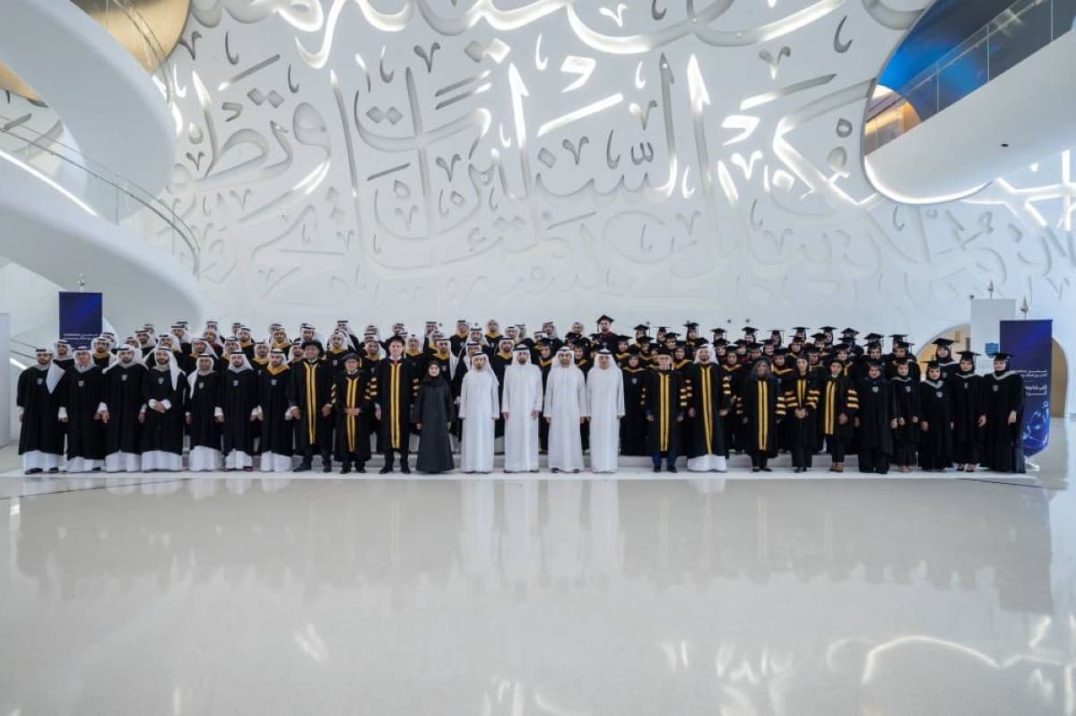 Ahmed bin Muhammad at master's graduation