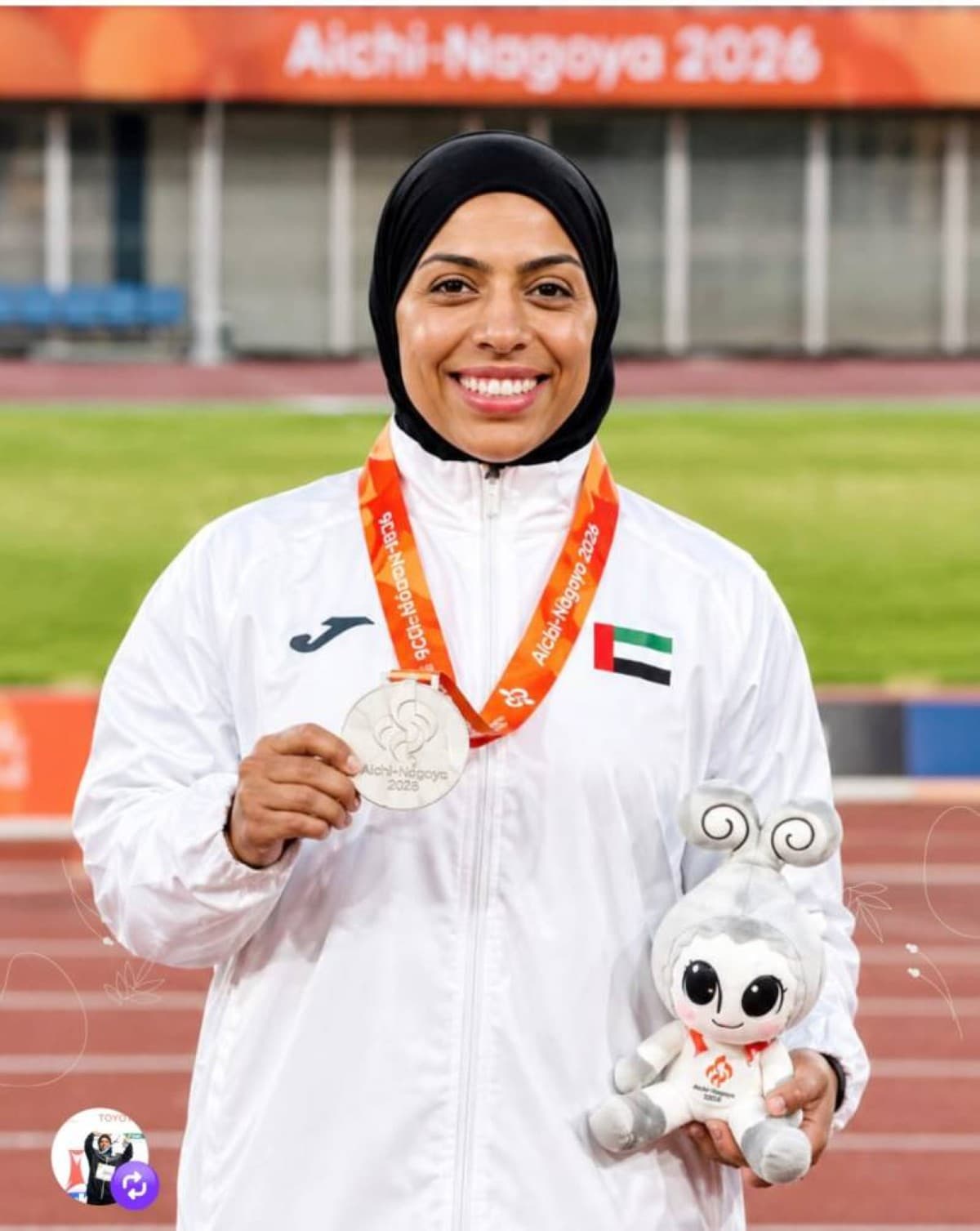 Maryam Al Zeudi earns silver in shot put at Nagoya 2026